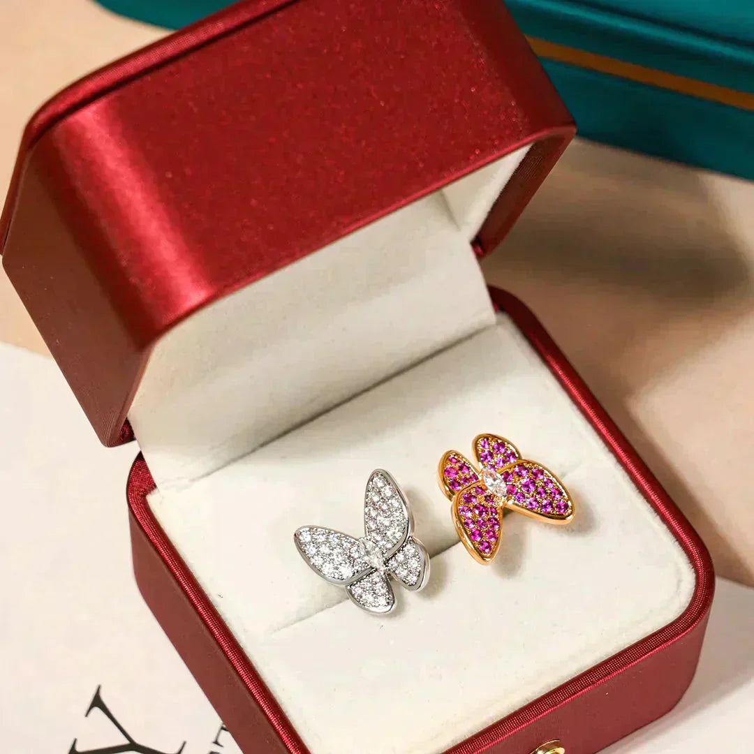 [moco jewelrys]TWIN BUTTERFLY DIAMOND RING
