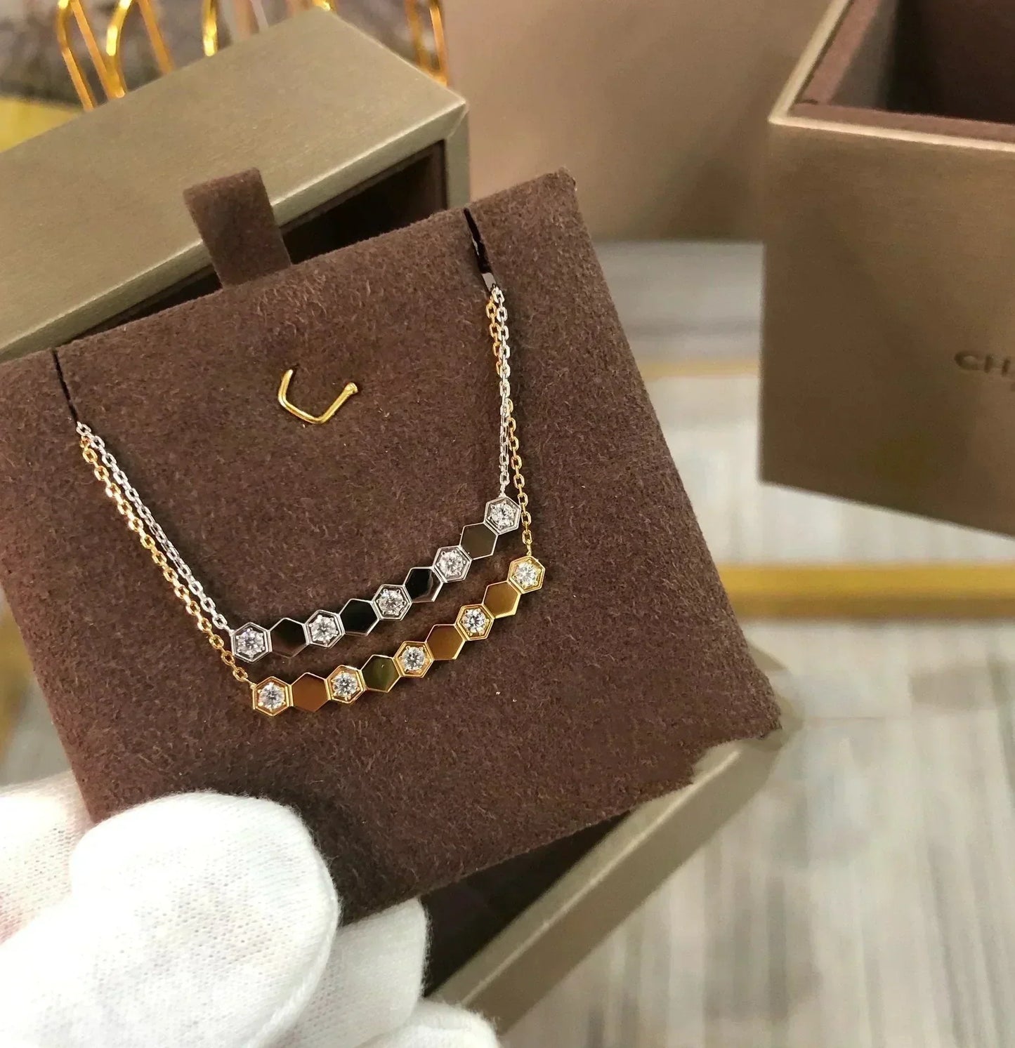 [moco jewelrys]BEE LOVE NECKLACE DIAMOND