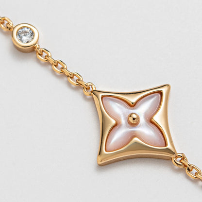 [moco jewelrys]STAR 1 DIAMOND PINK GOLD BRACELET