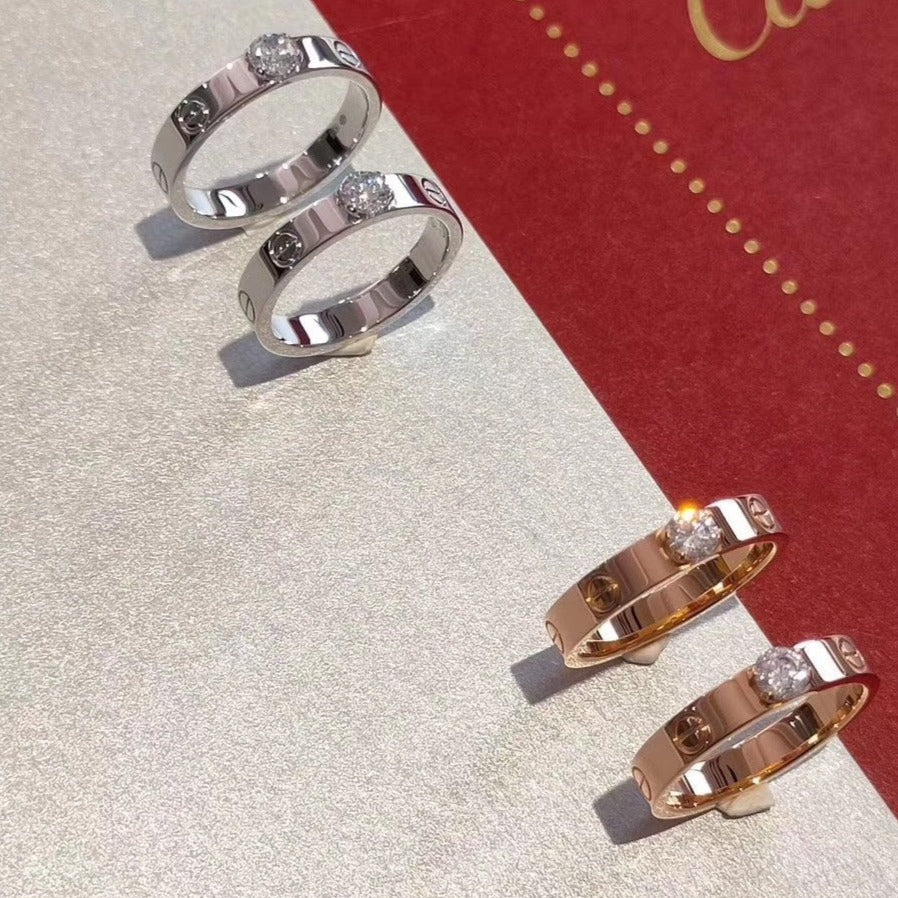 [moco jewelrys]LOVE RING 3.6MM 1 BIG DIAMOND