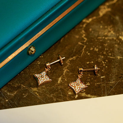 [moco jewelrys]STAR DIAMONDS EARRINGS GOLD
