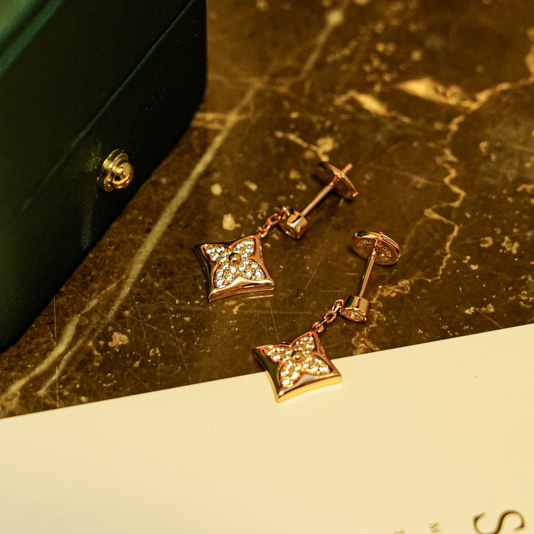 [moco jewelrys]STAR DIAMONDS EARRINGS GOLD