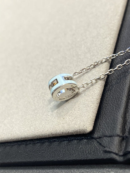 [moco jewelrys]POP H LIGHT BLUE NECKLACE