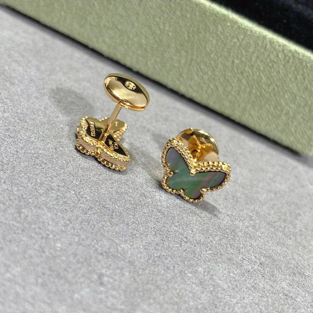 [moco jewelrys]BUTTERFLY DARK MOP  EARRINGS