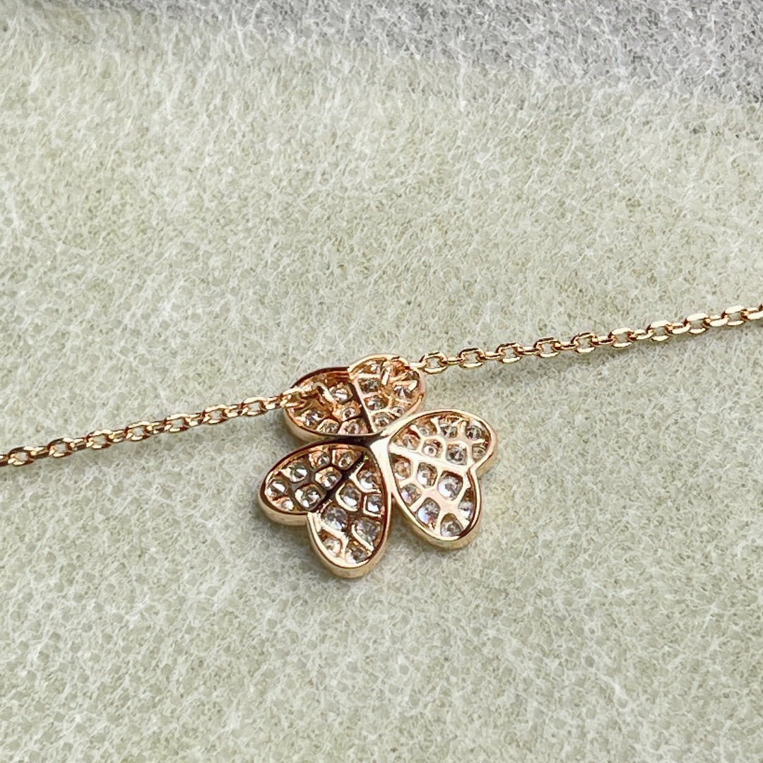 [moco jewelrys]FLOWER DIAMOND NECKLACE