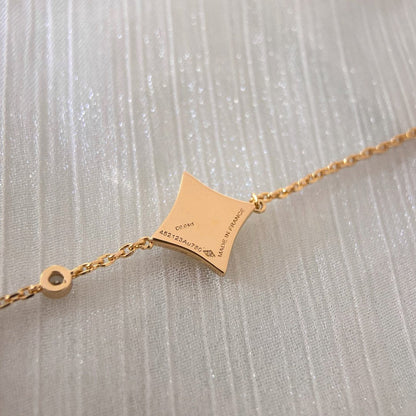 [moco jewelrys]COLOR STAR CARNELIAN PINK GOLD DIAMOND BRACELET