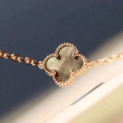 [moco jewelrys]CLOVER 20 MOTIFS LASER DIAMOND NECKLACE