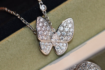 [moco jewelrys]BUTTERFLY DIAMOND NECKLACE