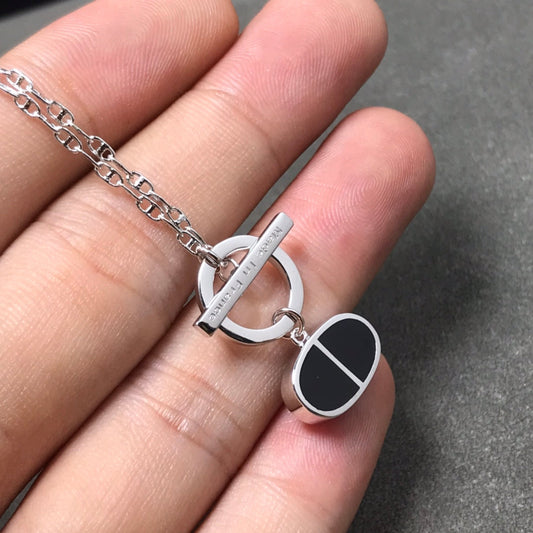 [moco jewelrys]CHAINE VERSO BLACK CERAMIC  NECKLACE