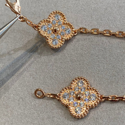[Moco jewelrys] CLOVER 5 MOTIF FULL DIAMOND BRACELET COLLECTION