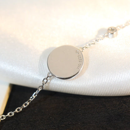 [moco jewelrys]SUN MOTIF PINK MOP SILVER BRACELET
