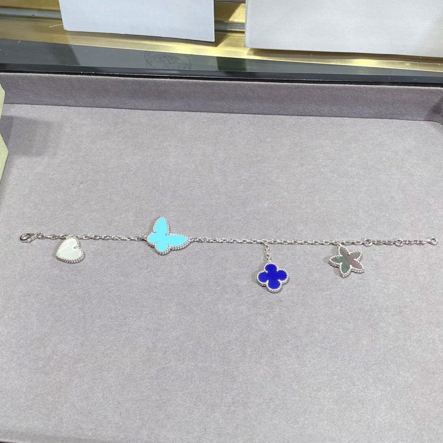 [moco jewelrys]LUCKY SPRING SILVER BRACELET 4 MOTIF