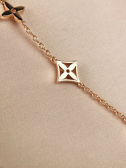 [moco jewelrys]STAR AND SUN 7 MOTIFS GOLD BRACELET
