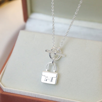 [moco jewelrys]POP H PEDANT SILVER NECKLACE