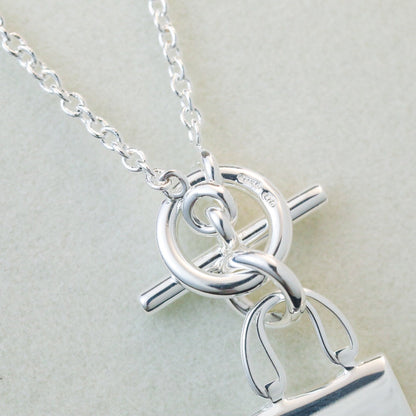 [moco jewelrys]POP H PEDANT SILVER NECKLACE