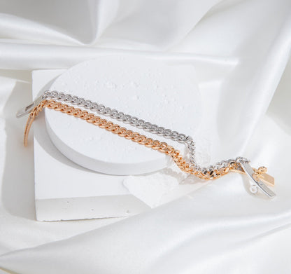 [moco jewelrys]KELLY CHAIN SILVER DIAMOND BRACELET
