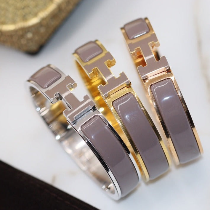 [moco jewelrys]H BRACELET 12MM BROWN
