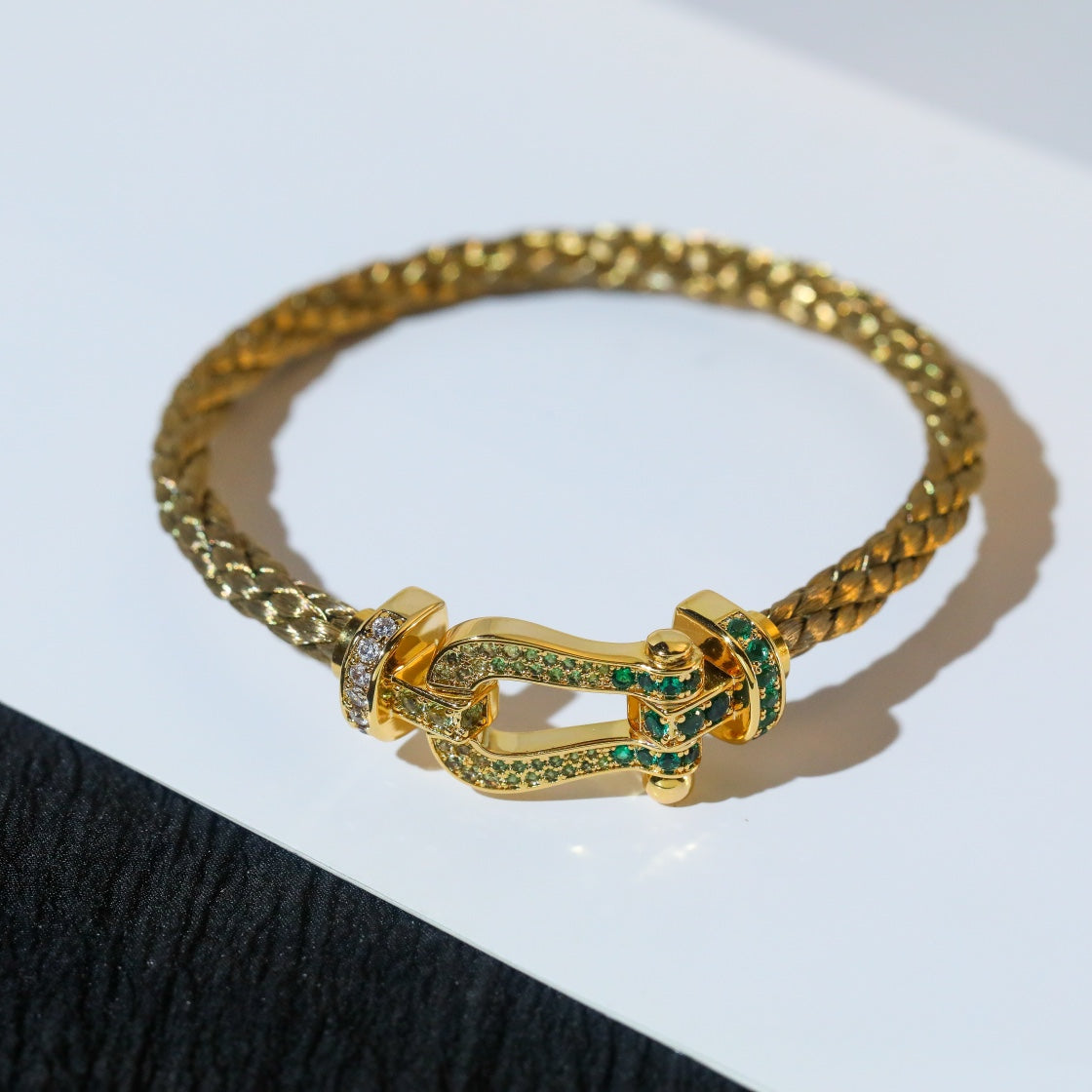 [moco jewelrys]FORCE 10 GOLD GREEN DIAMOND PAVED