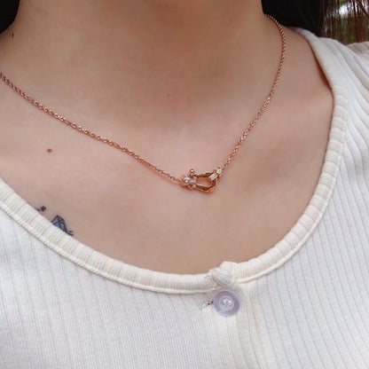 [moco jewelrys]FORCE 10 PINK GOLD DIAMOND NECKLACE