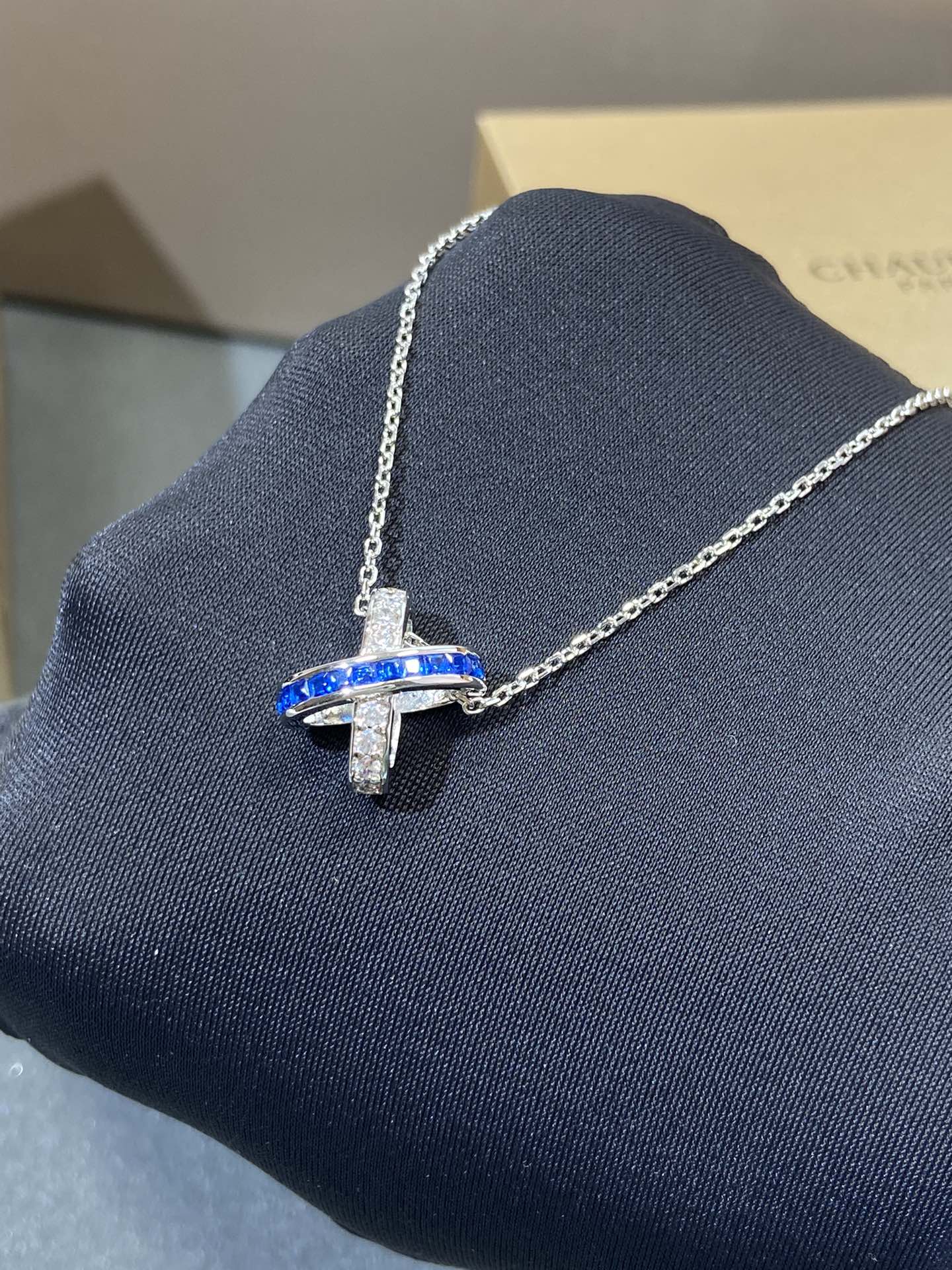 [moco jewelrys]LIENS DIAMOND SILVER NECKLACE