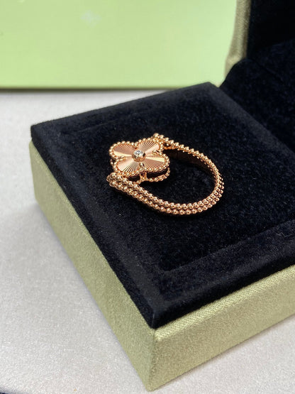 [moco jewelrys]CLOVER RIVERSIBLE ROSE GOLD RING