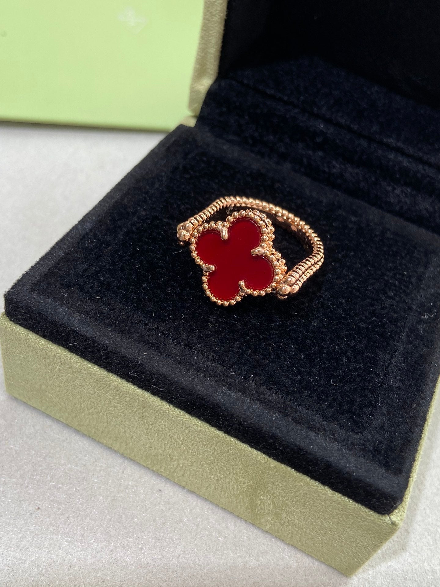 [moco jewelrys]CLOVER RIVERSIBLE ROSE GOLD RING