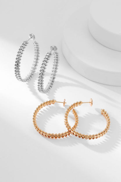 [moco jewelrys]CLASH HOOP EARRINGS