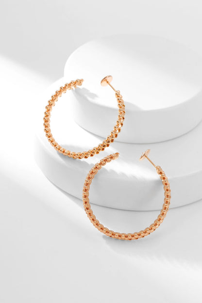 [moco jewelrys]CLASH HOOP EARRINGS