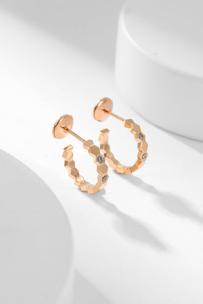 [moco jewelrys]BEE LOVE DIAMOND HOOP EARRINGS