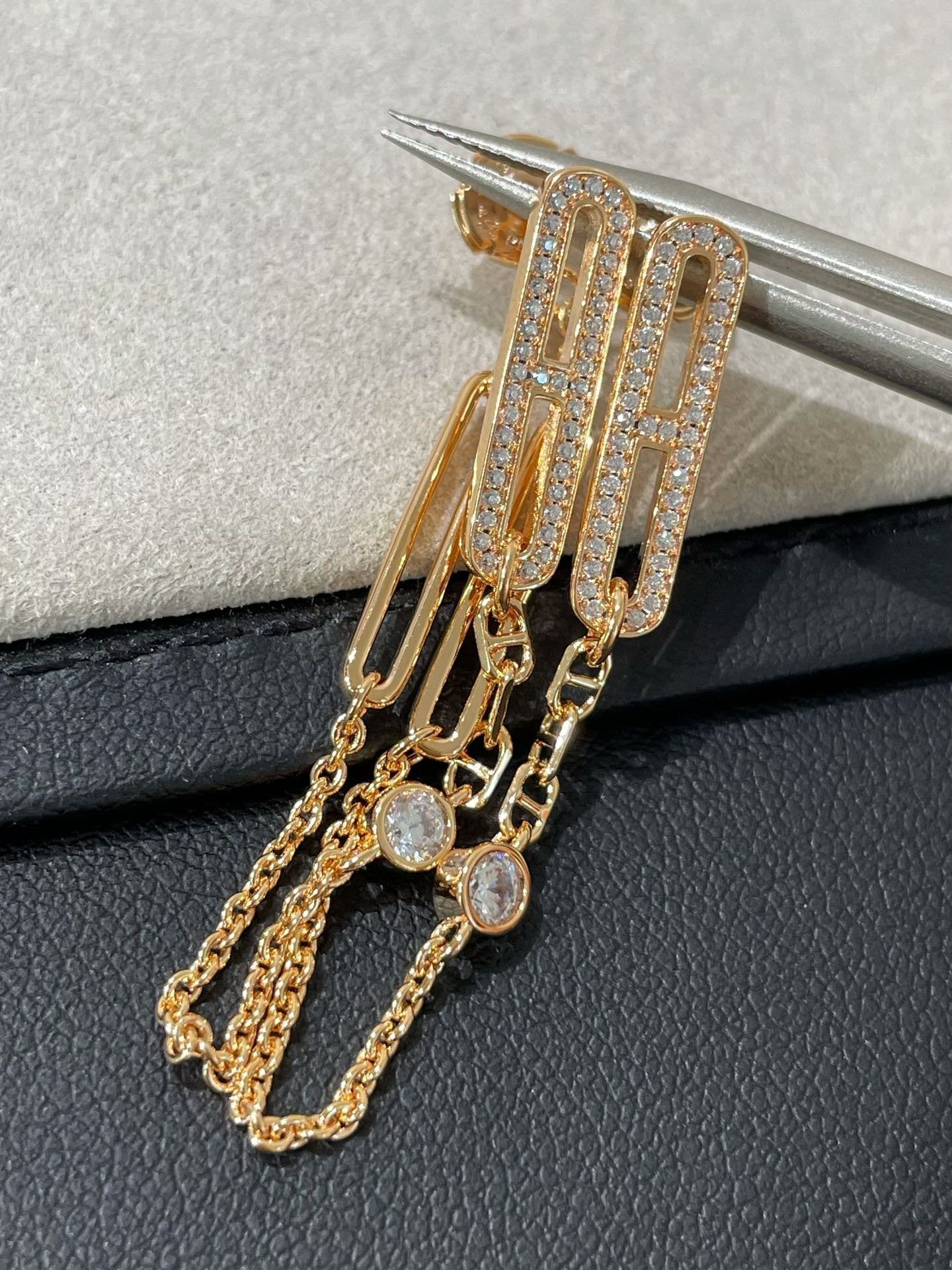 [moco jewelrys]CHAINE CHAOS DIAMOND DROP EARRINGS