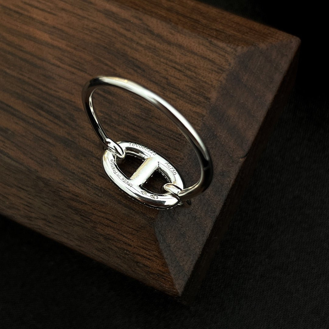 [moco jewelrys]RONDE SMALL SILVER DIAMOND RING
