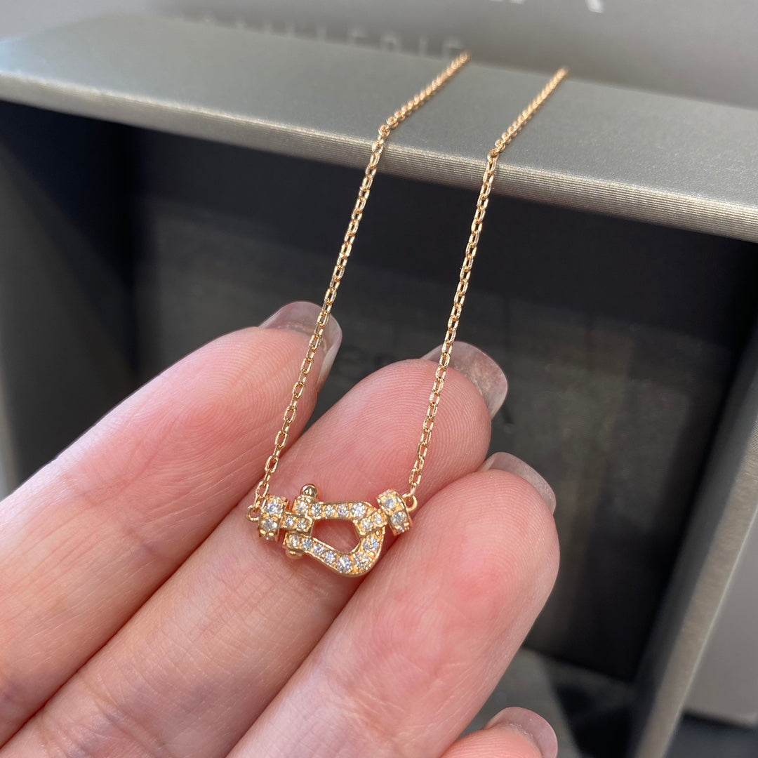[moco jewelrys]FORCE 10 DIAMOND PINK GOLD NECKLACE MINI MODEL