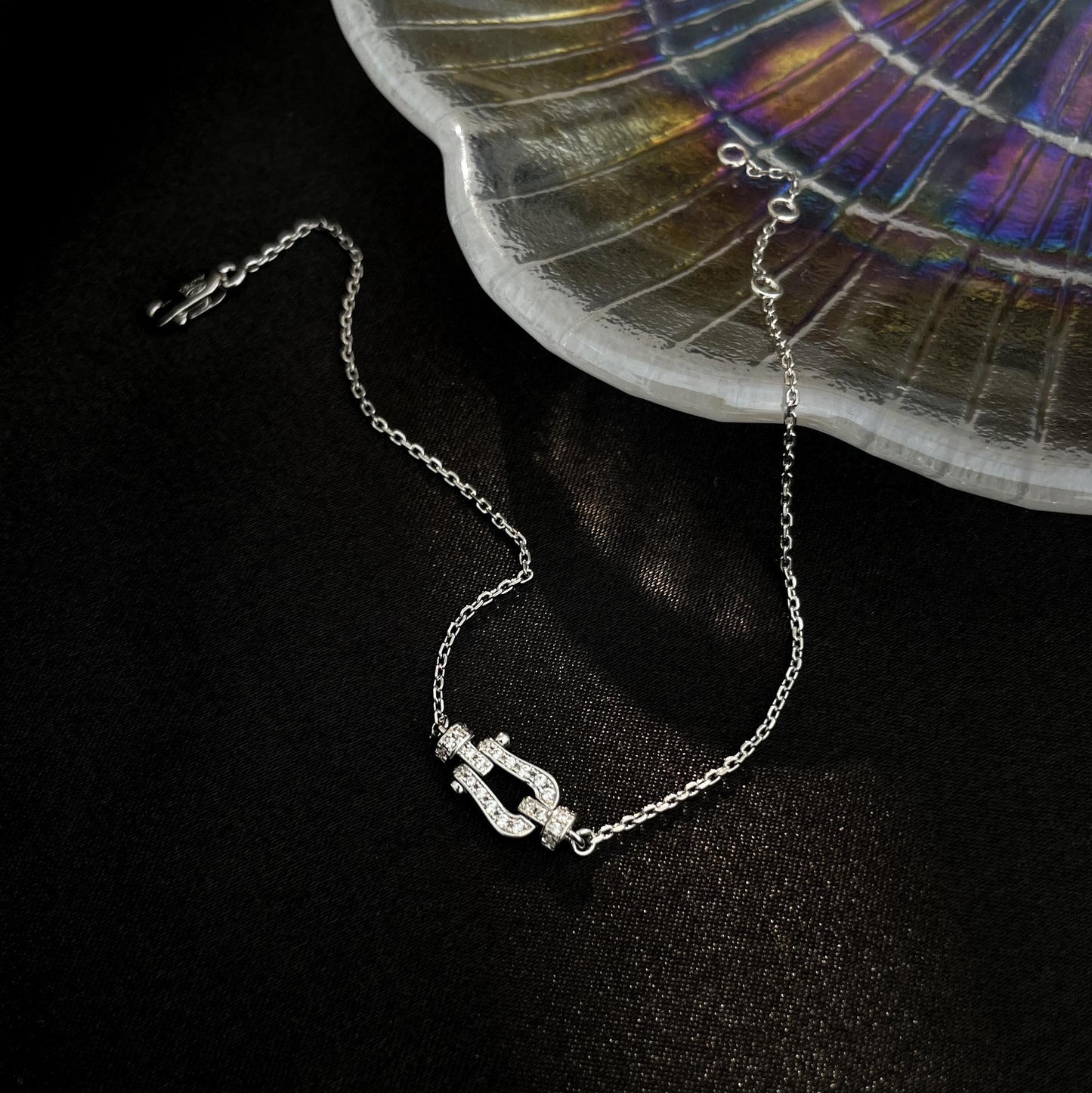 [moco jewelrys]FORCE 10 FULL DIAMOND BUCKLE CHAIN LINK MINI MODEL
