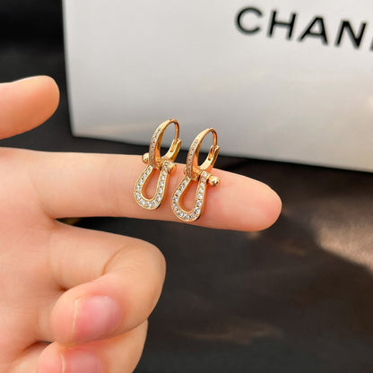 [moco jewelrys]FORCE 10 FULL DIAMOND DROP EARRINGS MEDIUM MODEL