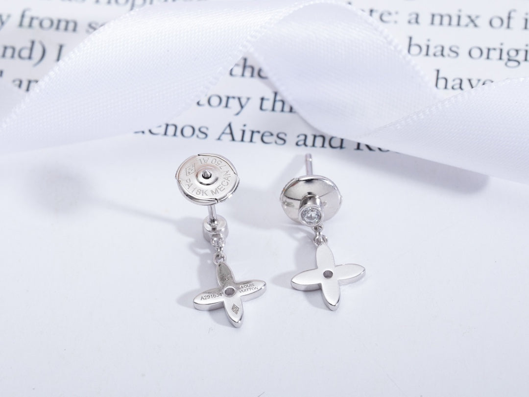 [moco jewelrys]VIDYLLE SILVER DIAMOND MINI DROP EARRINGS
