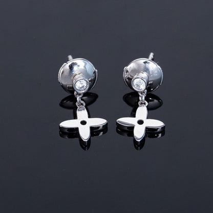 [moco jewelrys]VIDYLLE SILVER DIAMOND MINI DROP EARRINGS