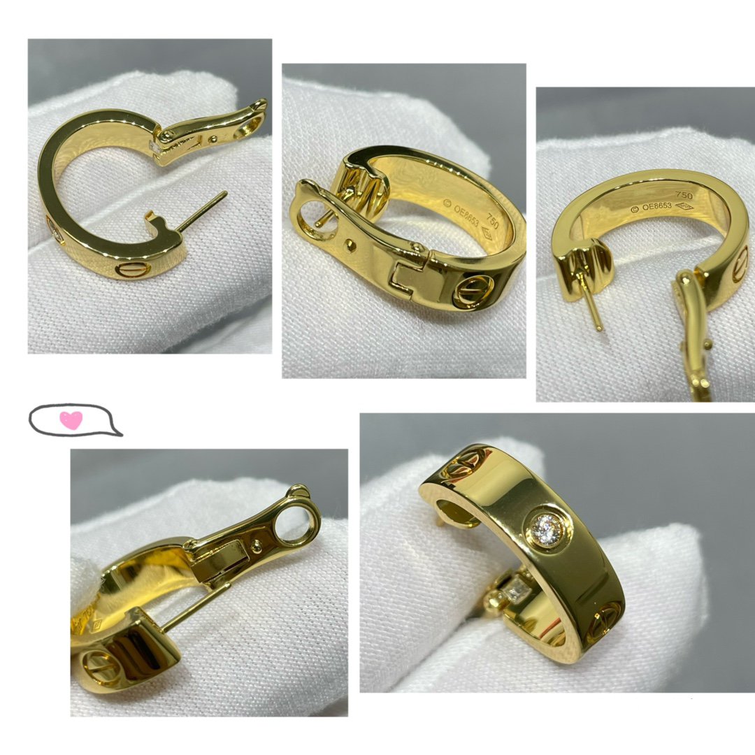 [moco jewelrys]LOVE 5.5MM 1 DIAMOND EARRINGS