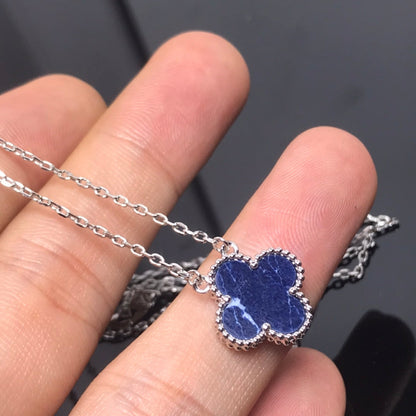 [moco jewelrys]CLOVER PIETERSITE SILVER LONG NECKLACE
