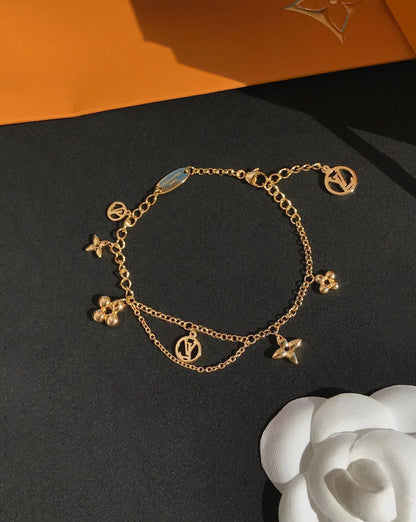 [moco jewelrys]BLOOMING PINK GOLD MOP BRACELET