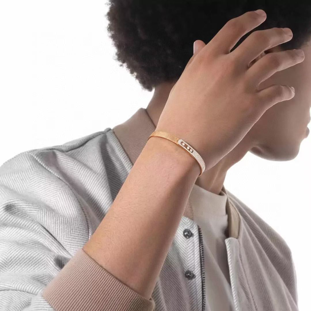 [moco jewelrys]2026 BRAND-NEW FROSTED BRACELET WITH DIAMONDS THREE COLORS