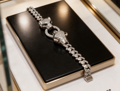 [moco jewelrys] DOUBLE PANTHER BRACELET