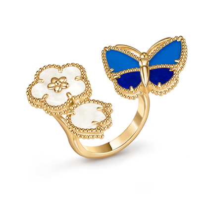 [moco jewelrys]2026 NEW MODEL SPRING LUCKY 3 MOTIF GOLD RING