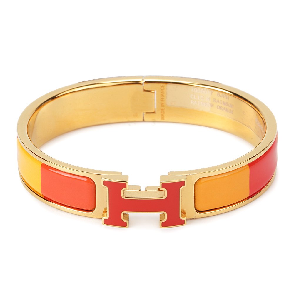 [moco jewelrys]H BRACELET ORANGE RAINBOW CERAMIC