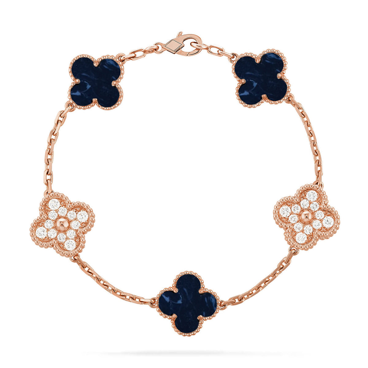 [Moco jewelrys]CLOVER 5 MOTIF PIETERSITE BRACELET COLLECTION