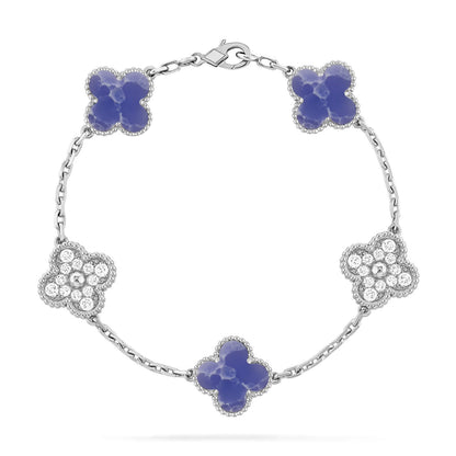 [Moco jewelrys]CLOVER 5 MOTIF BLUE VEINS BRACELET COLLECTION