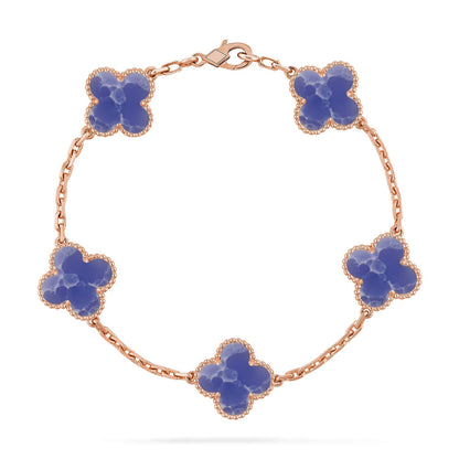 [Moco jewelrys]CLOVER 5 MOTIF BLUE VEINS BRACELET COLLECTION