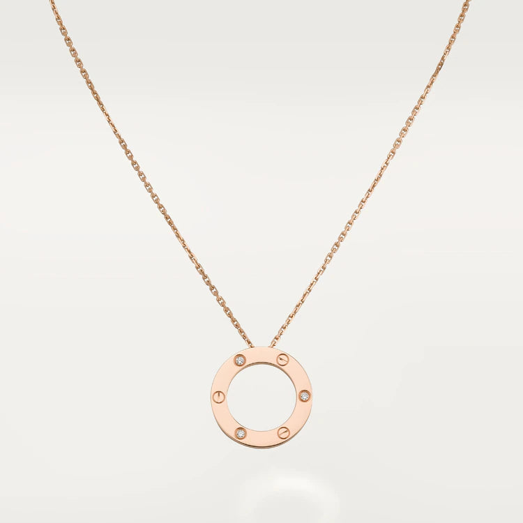 [moco jewelrys]LOVE NECKLACE 16MM 3 DIAMONDS