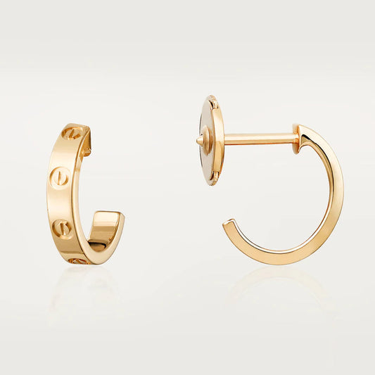 [moco jewelrys]LOVE EARRINGS 2.65MM PINK GOLD