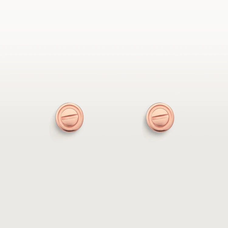 [moco jewelrys]LOVE EARRINGS PINK GOLD 10MM