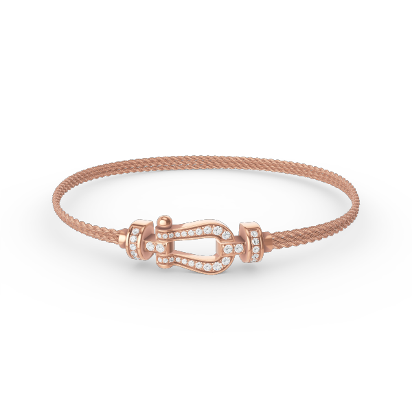 [moco jewelrys]FORCE SMALL HORSESHOE  DIAMOND CHAIN ROPE BRACELET